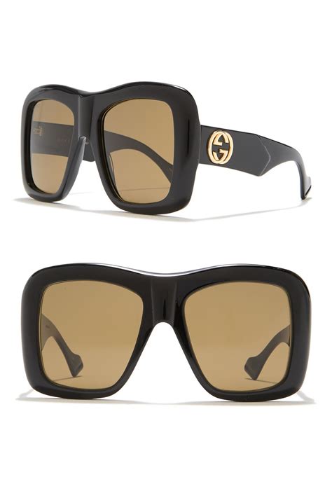 gucci oversized metal sunglasses|gucci 54mm oversized square sunglasses.